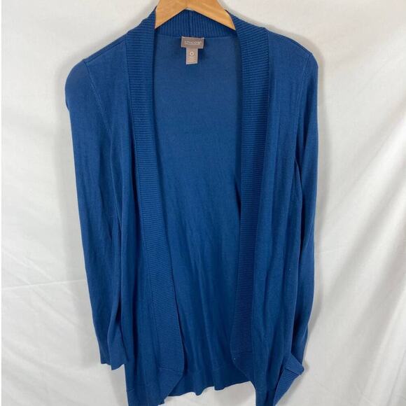 Chicos Blue Knit Longline Cardigan Size 0 / Small - Picture 1 of 6